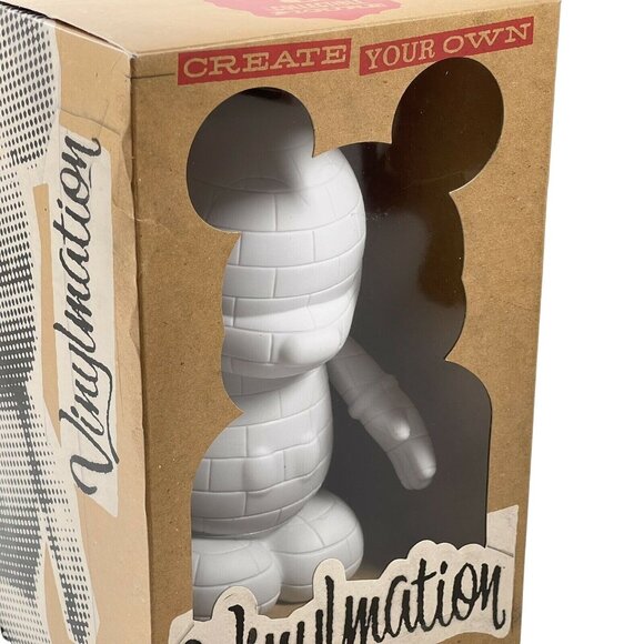 Disney Vinylmation Create Your Own Blank Mickey Mouse White New In Box RARE 9" - Picture 2 of 11